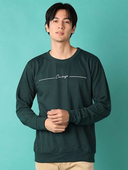 men chest print round neck regular fit sweatshirt - 21545091 -  Standard Image - 0