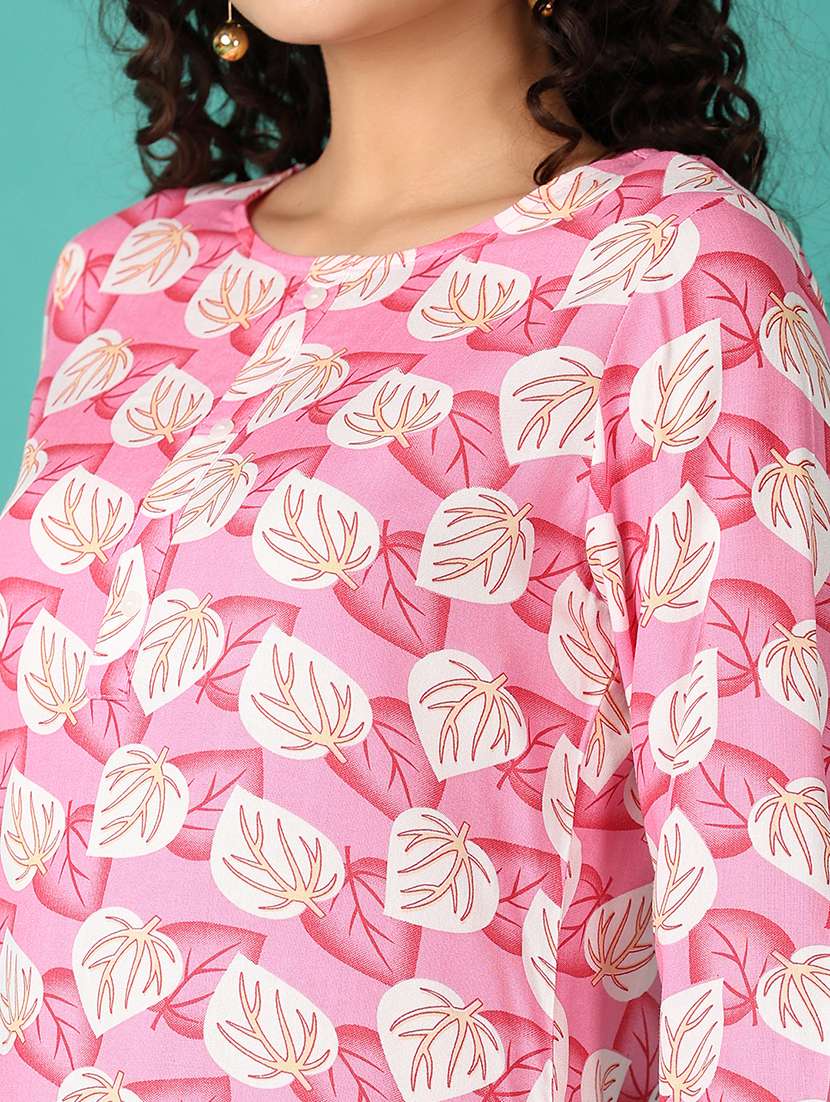 women three quarter sleeve straight kurta - 21545112 -  Standard Image - 5