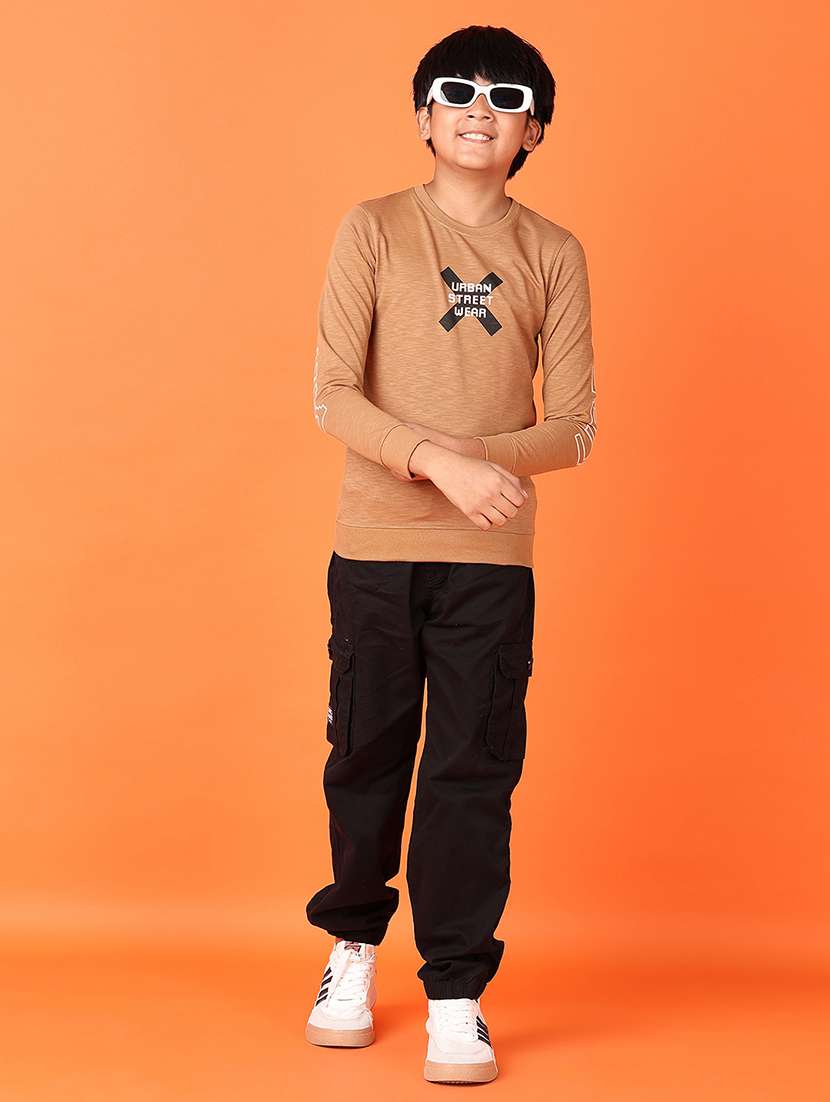 boys long sleeves front & back print t-shirt - 21545145 -  Standard Image - 3