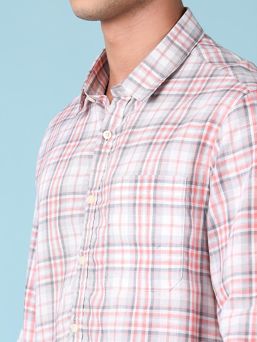 men checkered long sleeve casual shirt - 21545409 - Standard Image - 5
