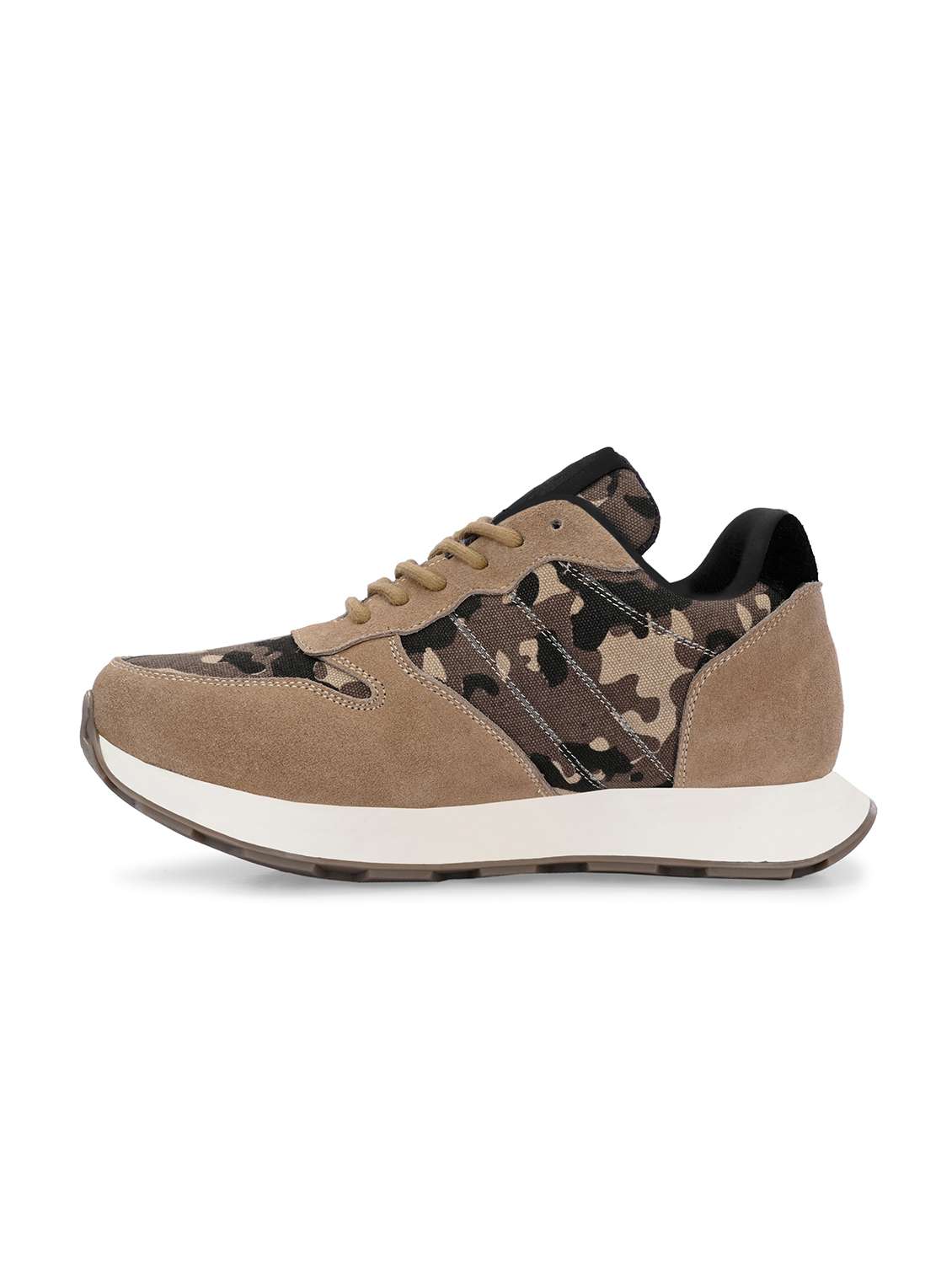 men beige lace up sneaker - 21545419 - Standard Image - 3