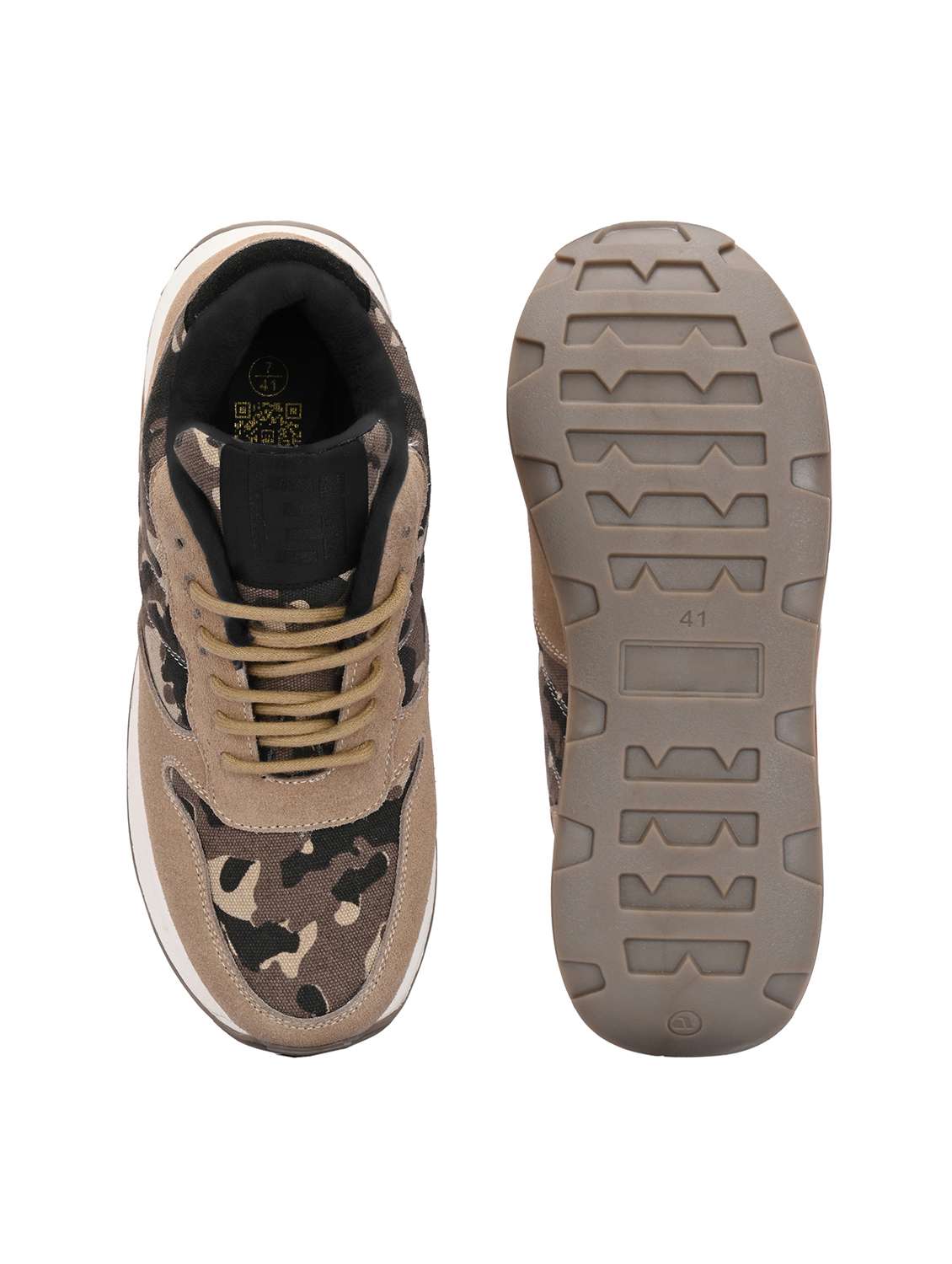 men beige lace up sneaker - 21545419 - Standard Image - 5