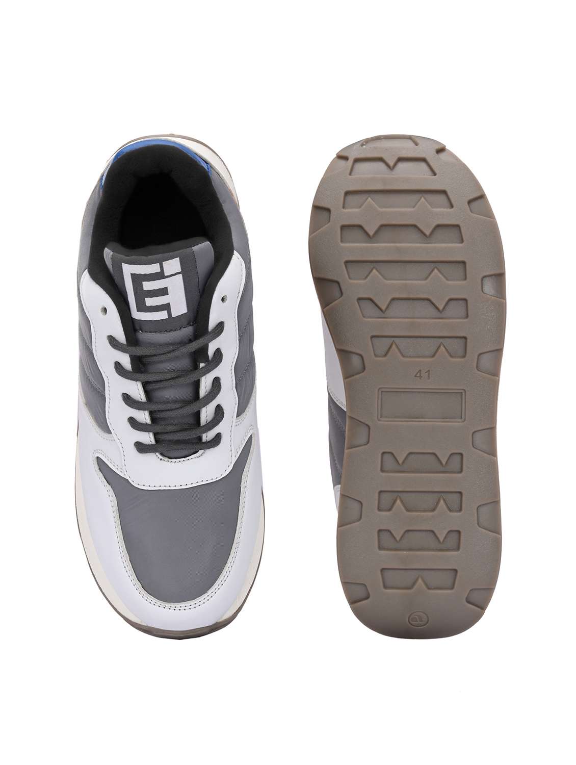men grey lace up sneaker - 21545426 - Standard Image - 5