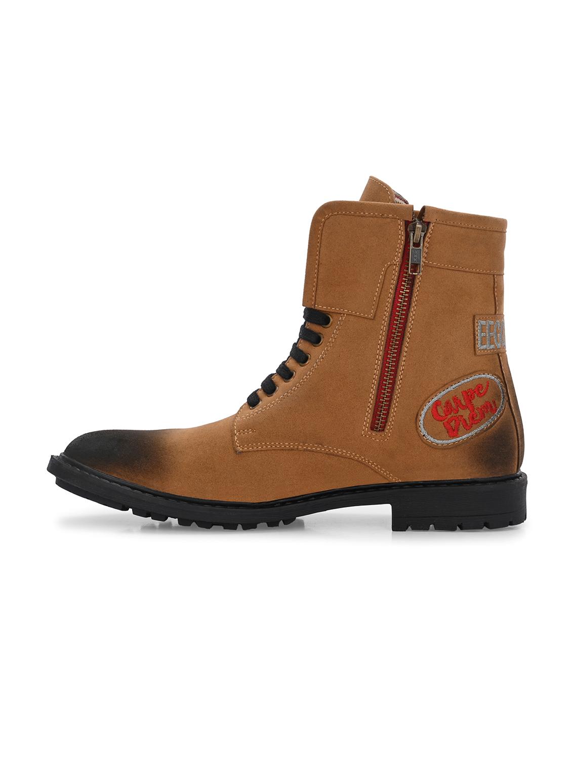 men tan lace up boot - 21545433 - Standard Image - 3