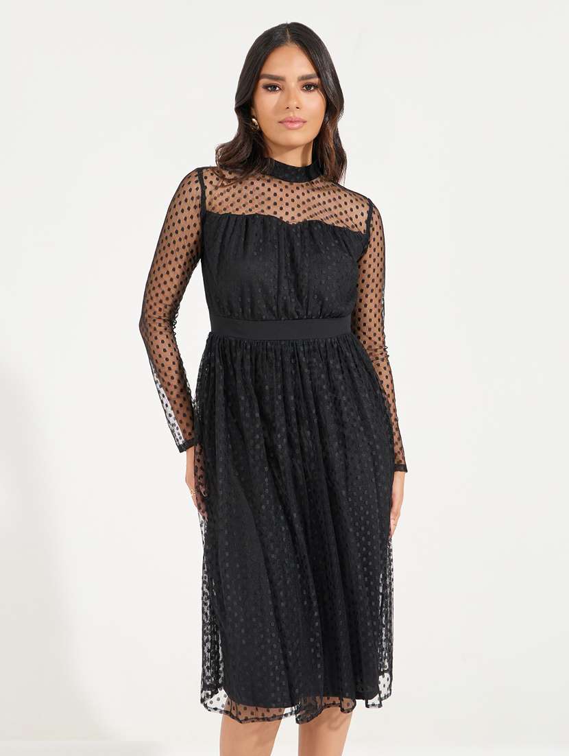 women black self-designed a-line dress - 21546981 -  Standard Image - 3