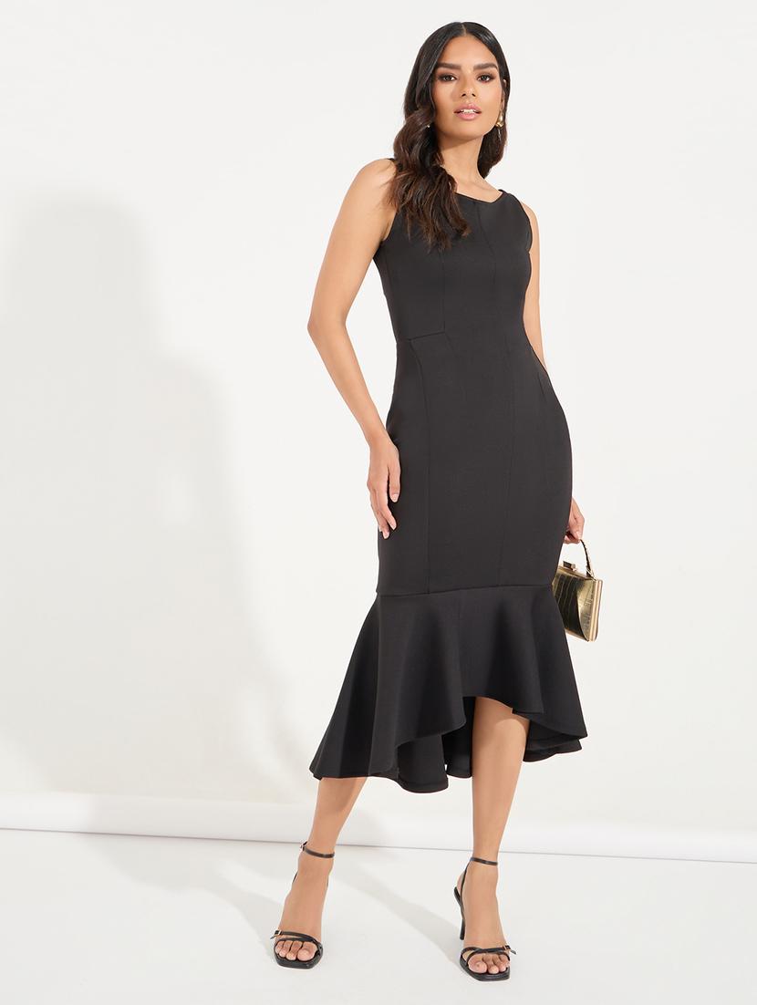 women black solid dress - 21546983 - Zoom Image - 0