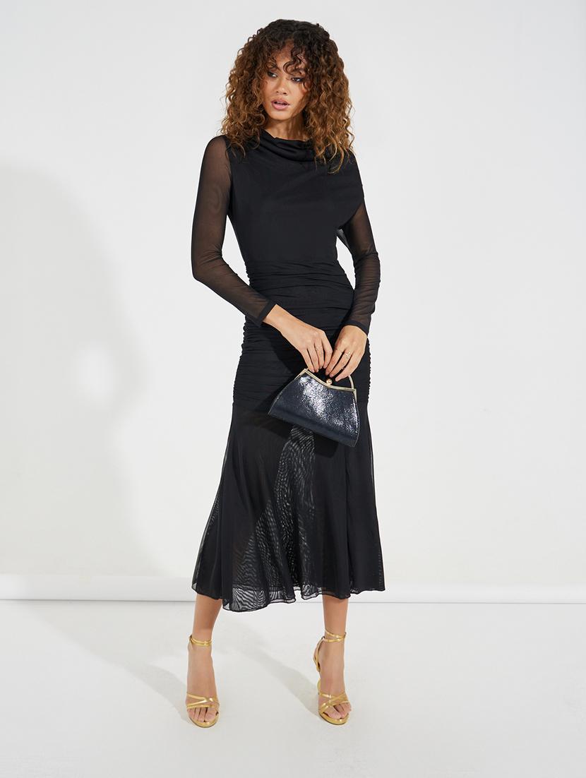 women black solid a-line dress - 21546990 - Zoom Image - 0