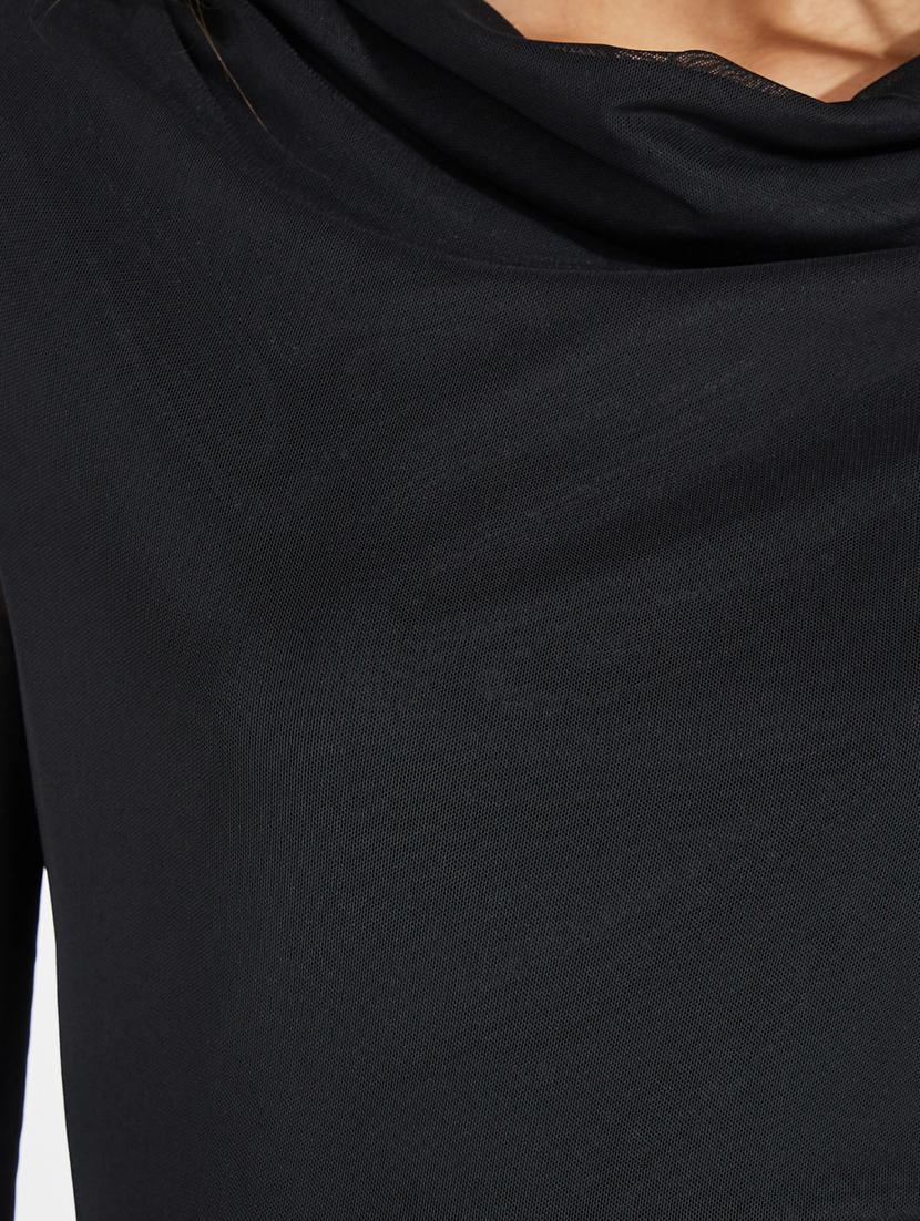 women black solid a-line dress - 21546990 - Standard Image - 5