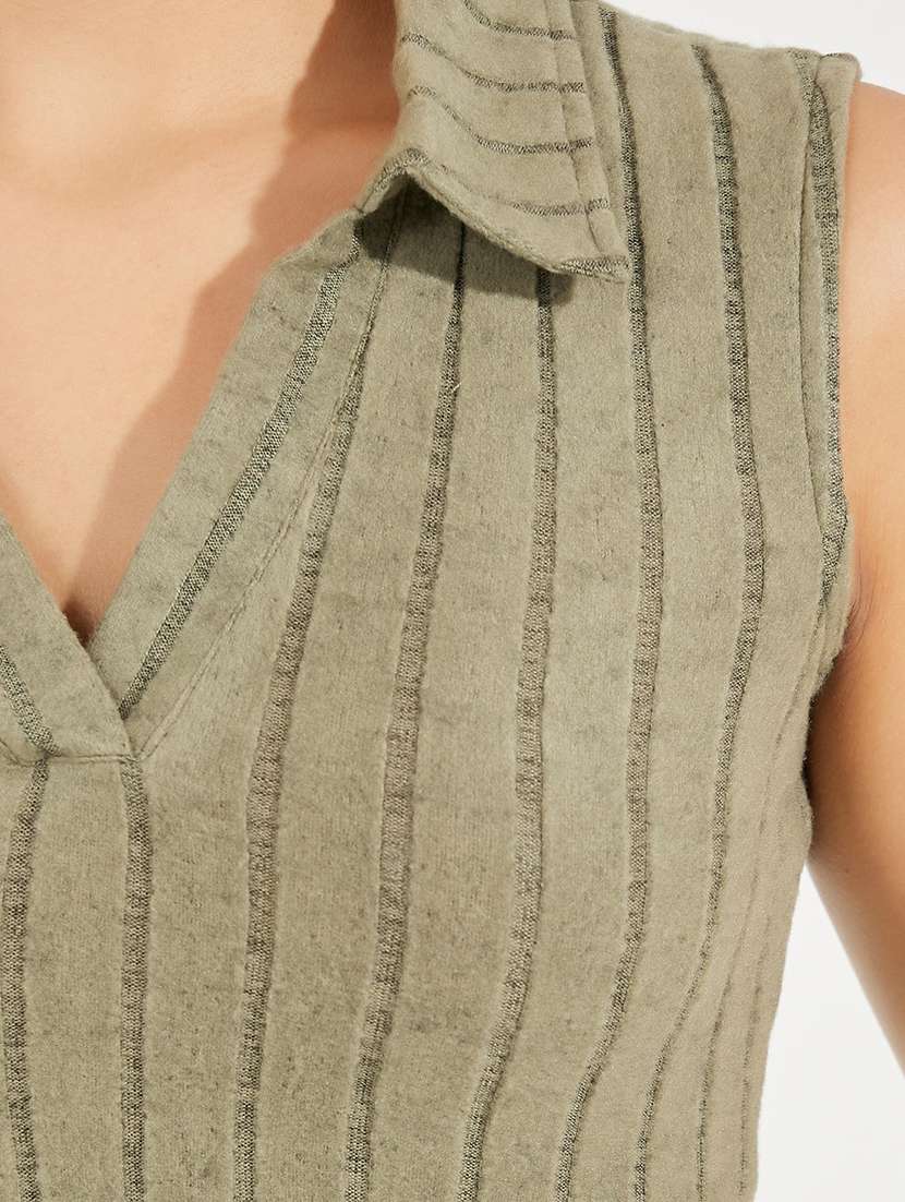 women olive solid bodycon dress - 21546999 -  Standard Image - 5