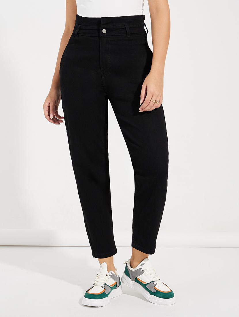 women black solid mom fit jean - 21547020 - Zoom Image - 0