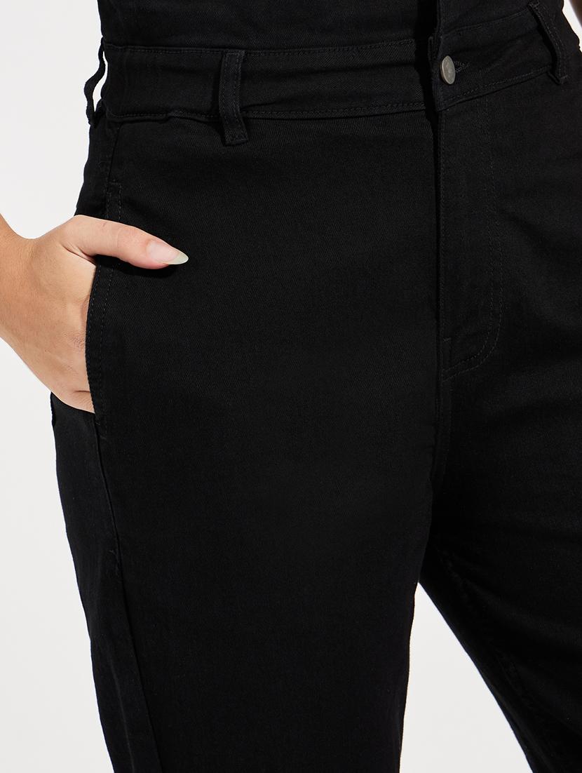 women black solid mom fit jean - 21547020 - Standard Image - 3