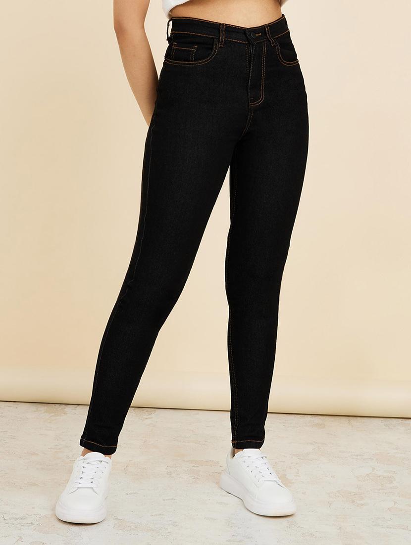 women black plain skinny fit jean - 21547030 - Zoom Image - 0