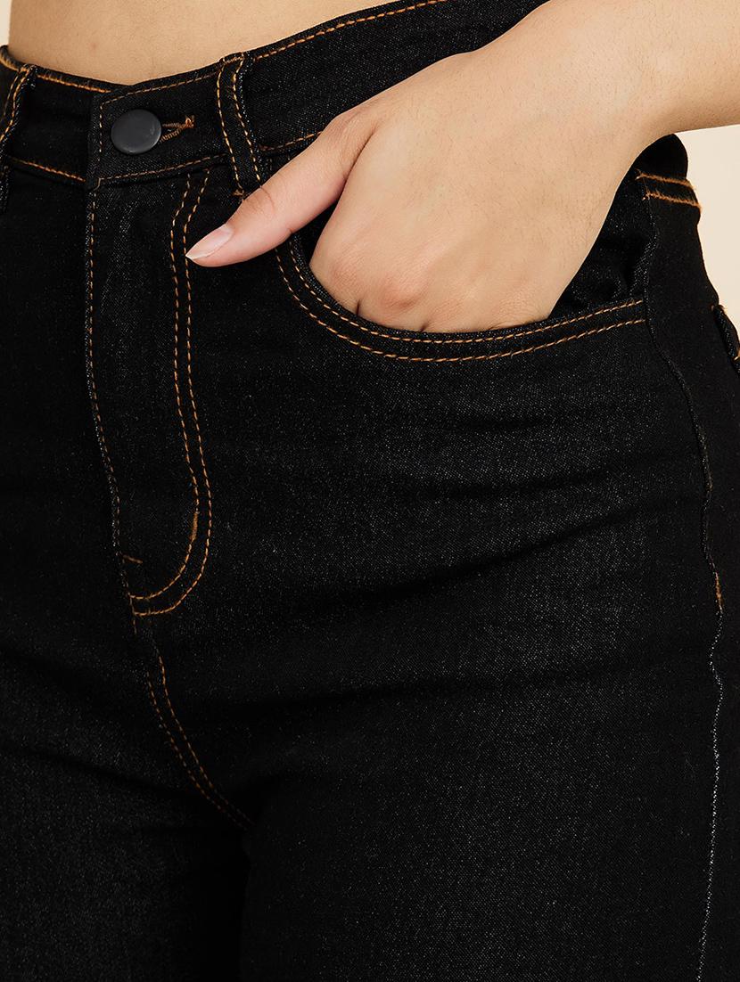 women black plain skinny fit jean - 21547030 - Standard Image - 3