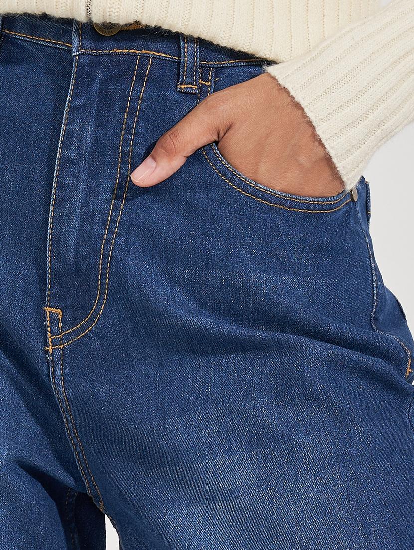 women blue plain bootcut jean - 21547032 - Standard Image - 3