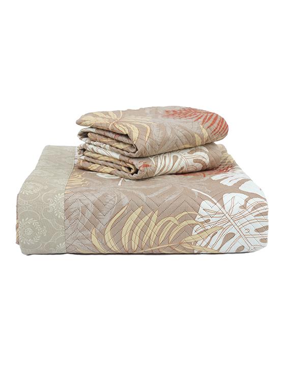 veahome cotton tropical printed king size bedcover - beige - 21547482 - Standard Image - 3