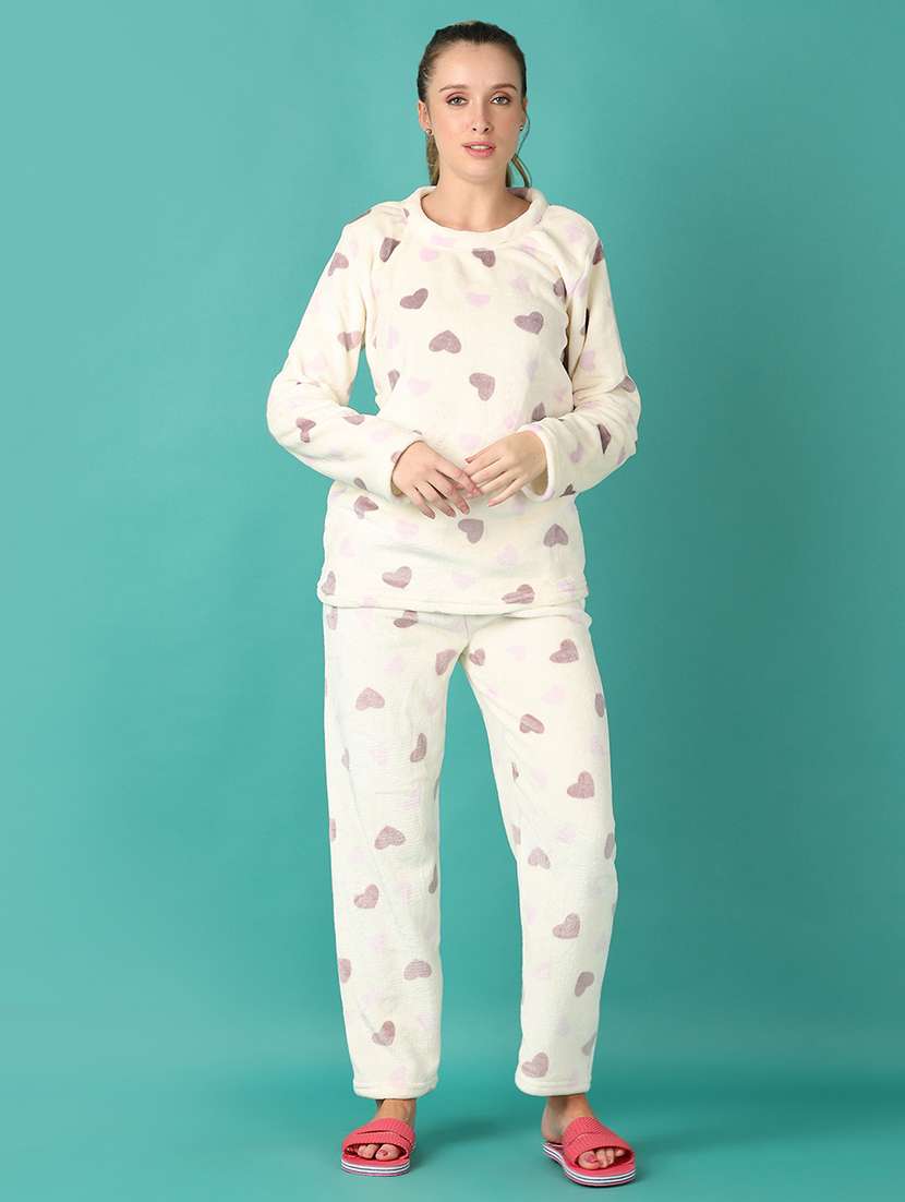 women printed pyjama nightwear set