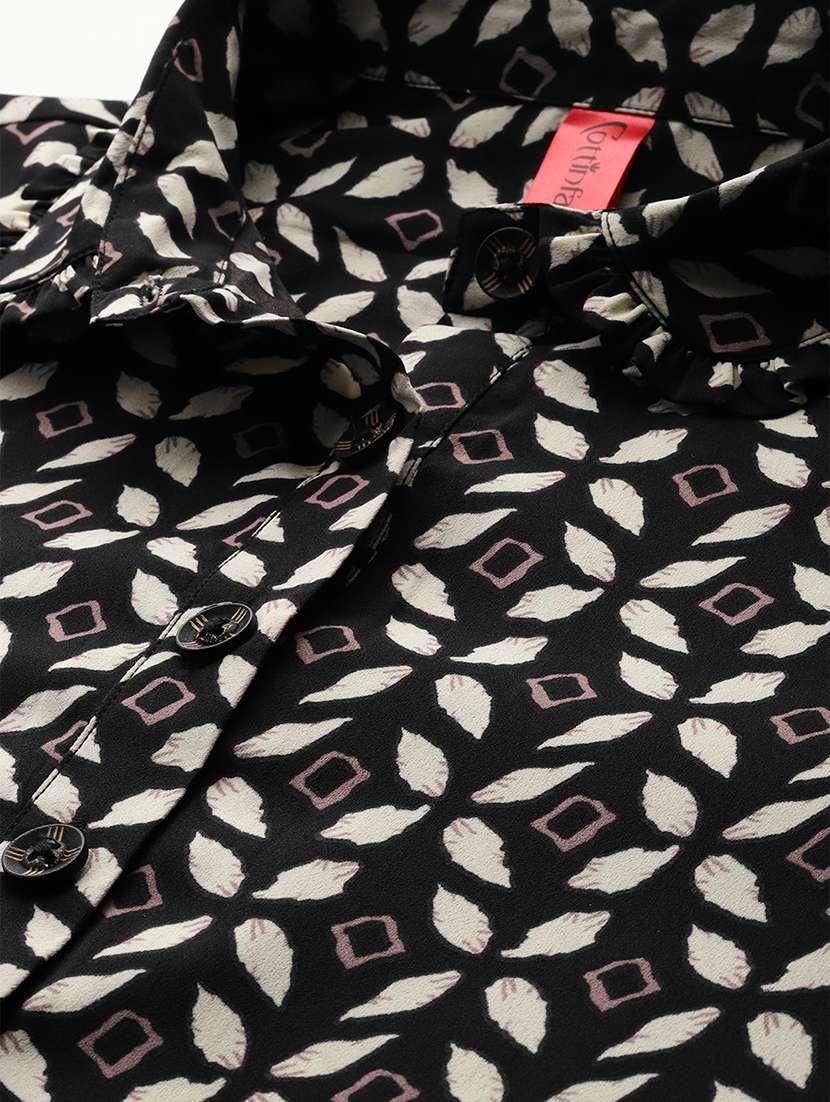 black crepe top and trouser set coord - 21547527 -  Standard Image - 5