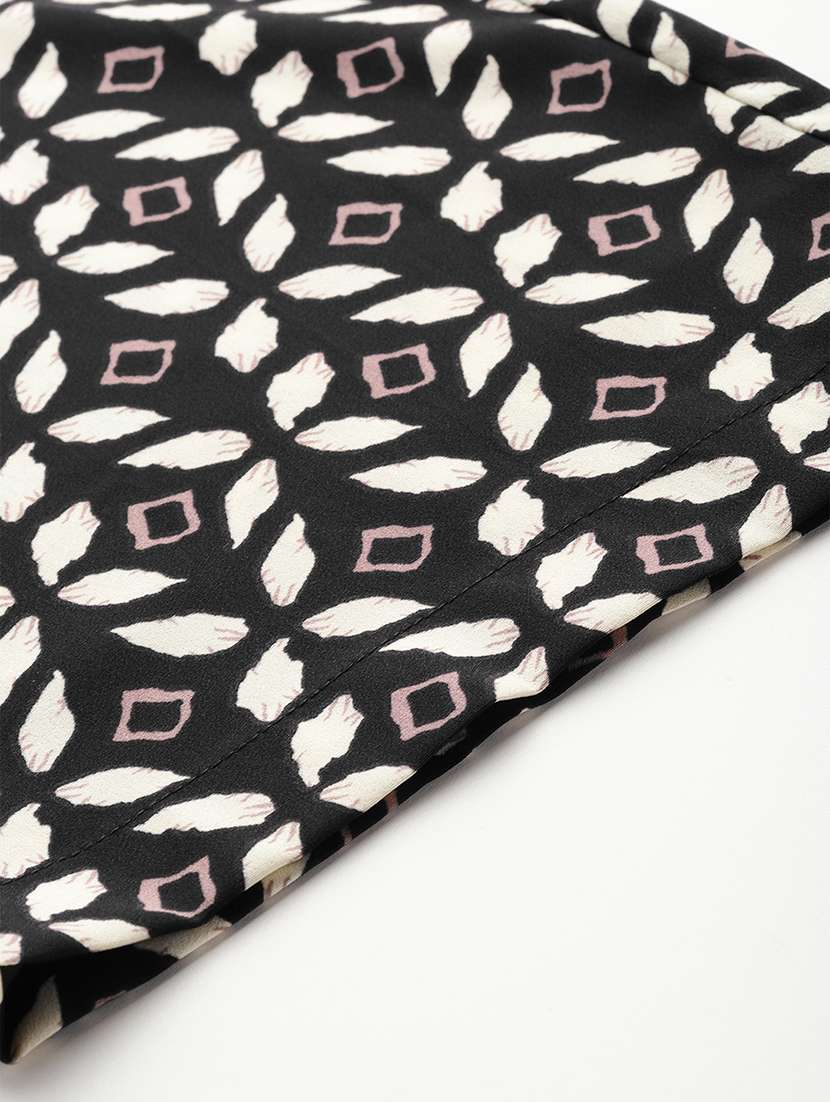 black crepe top and trouser set coord - 21547527 -  Standard Image - 8