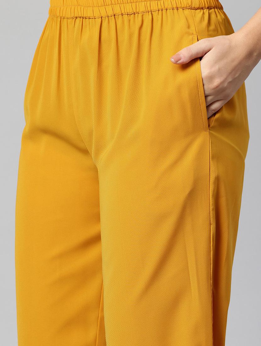 women solid top and trouser co-ord set - 21547543 - Standard Image - 5