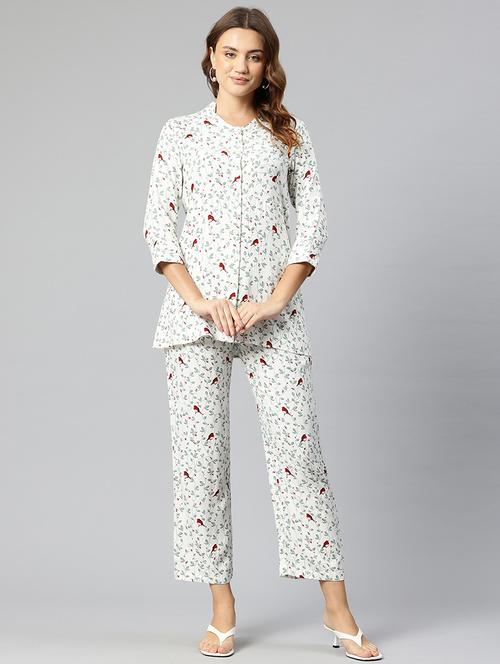 women floral printed top and trouser co-ord set - 21547545 -  Standard Image - 0