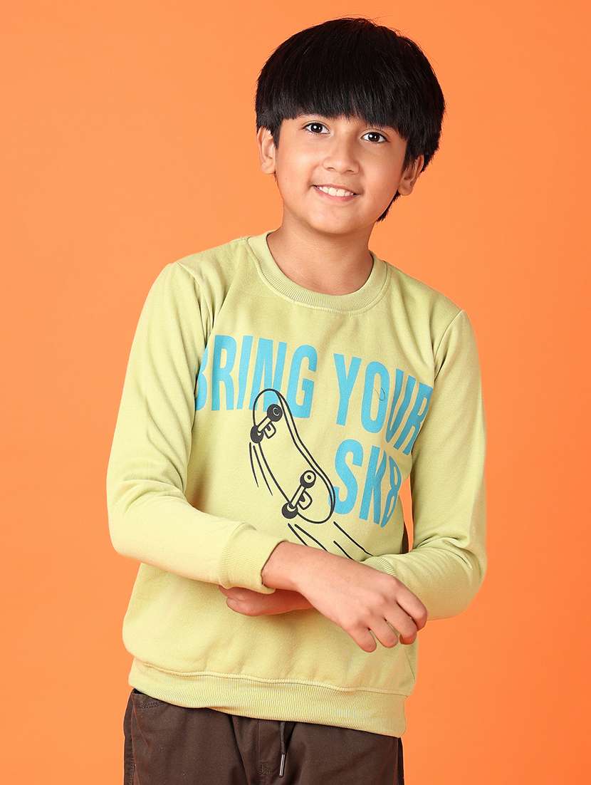 boys front print long sleeve sweatshirt