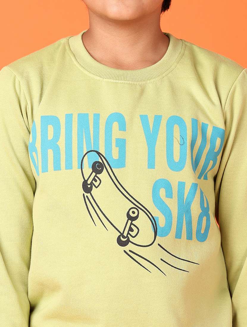 boys front print long sleeve sweatshirt - 21547588 -  Standard Image - 5