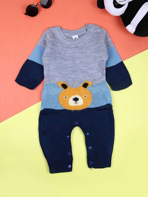 kids self designed long sleeve romper - 21547622 -  Standard Image - 0