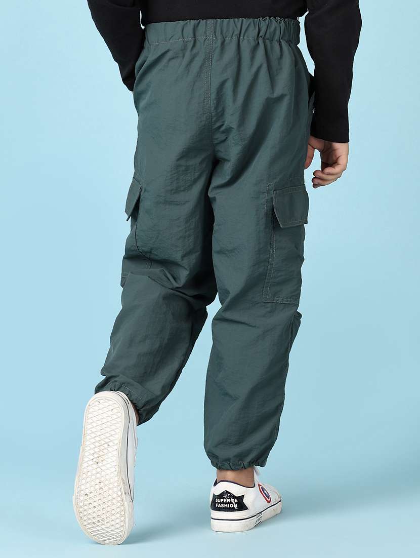 boys olive solid mid rise jogger - 21547650 -  Standard Image - 3