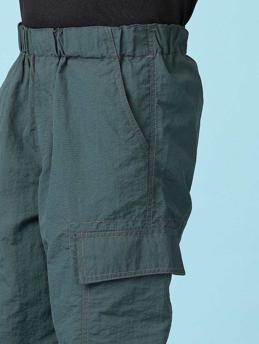 boys olive solid mid rise jogger - 21547650 -  Standard Image - 5