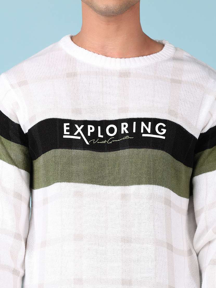 men long sleeves color block pullover - 21547656 -  Standard Image - 5