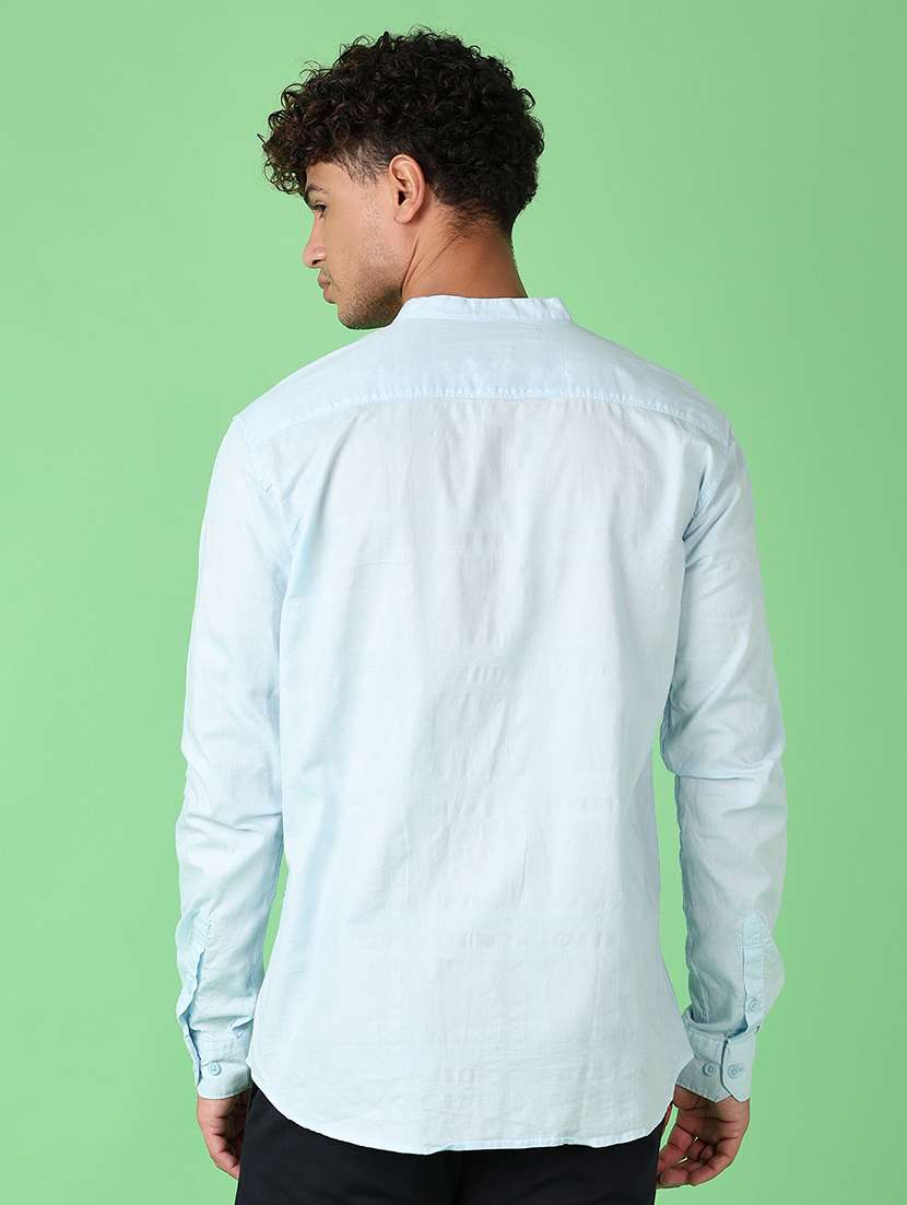 men self design long sleeve casual shirt - 21547675 -  Standard Image - 3