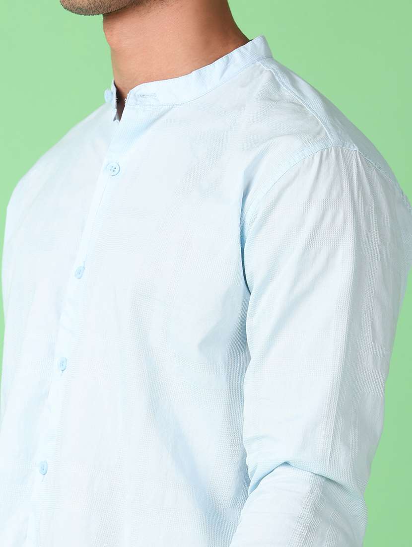 men self design long sleeve casual shirt - 21547675 -  Standard Image - 5