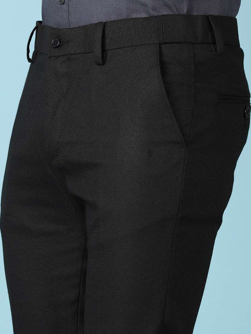 men mid rise solid flat front formal trouser - 21547729 -  Standard Image - 5