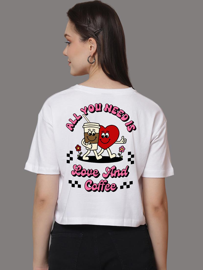 women front & back print round neck t-shirt - 21548944 - Standard Image - 3