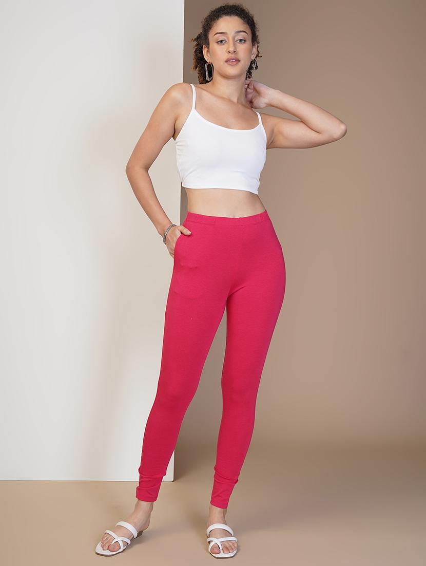 women solid ankle length leggings - 21549574 - Standard Image - 3