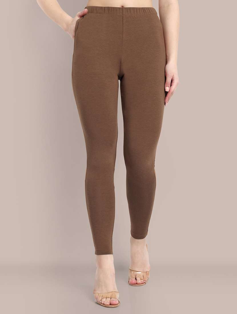 women solid ankle length leggings - 21549576 -  Zoom Image - 0