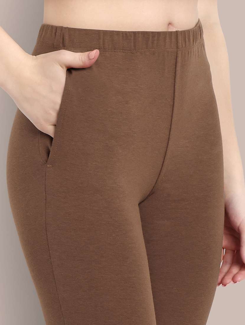 women solid ankle length leggings - 21549576 -  Standard Image - 5