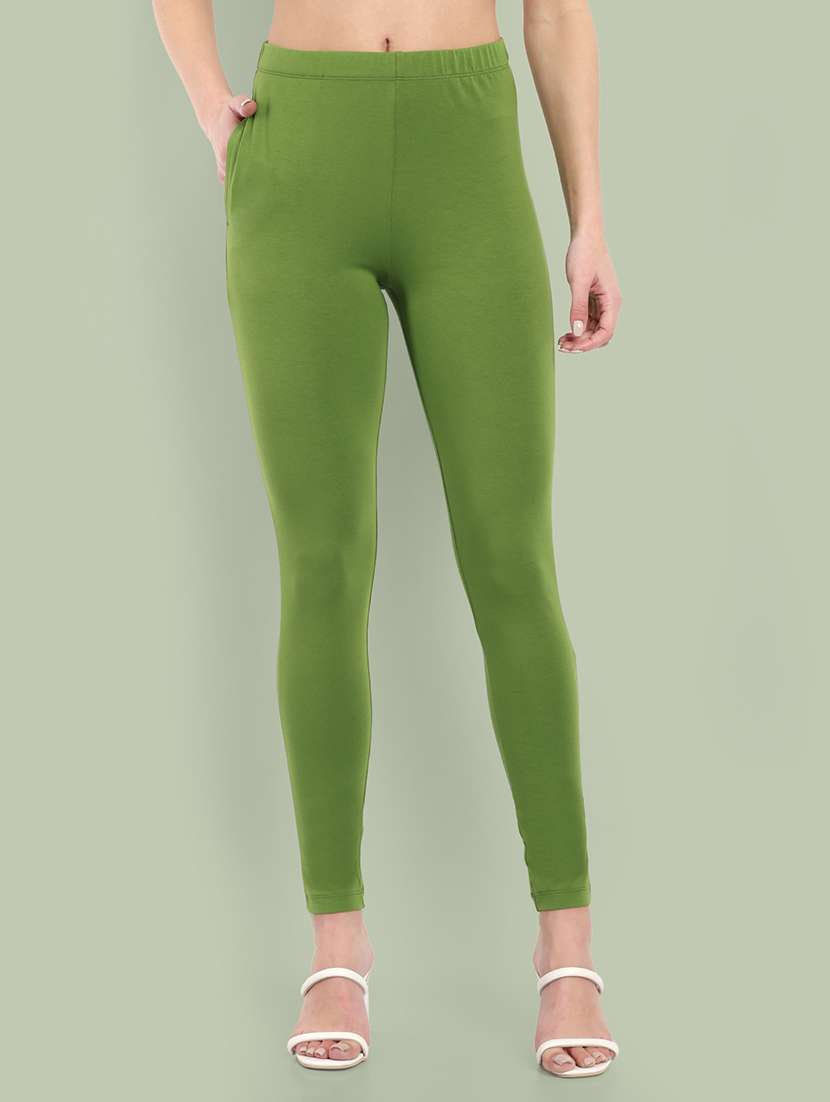 women solid ankle length leggings - 21549577 -  Zoom Image - 0