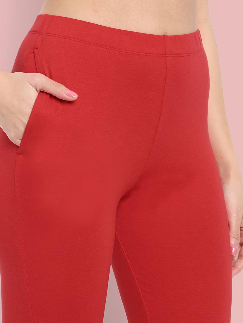 women solid ankle length leggings - 21549578 - Standard Image - 5