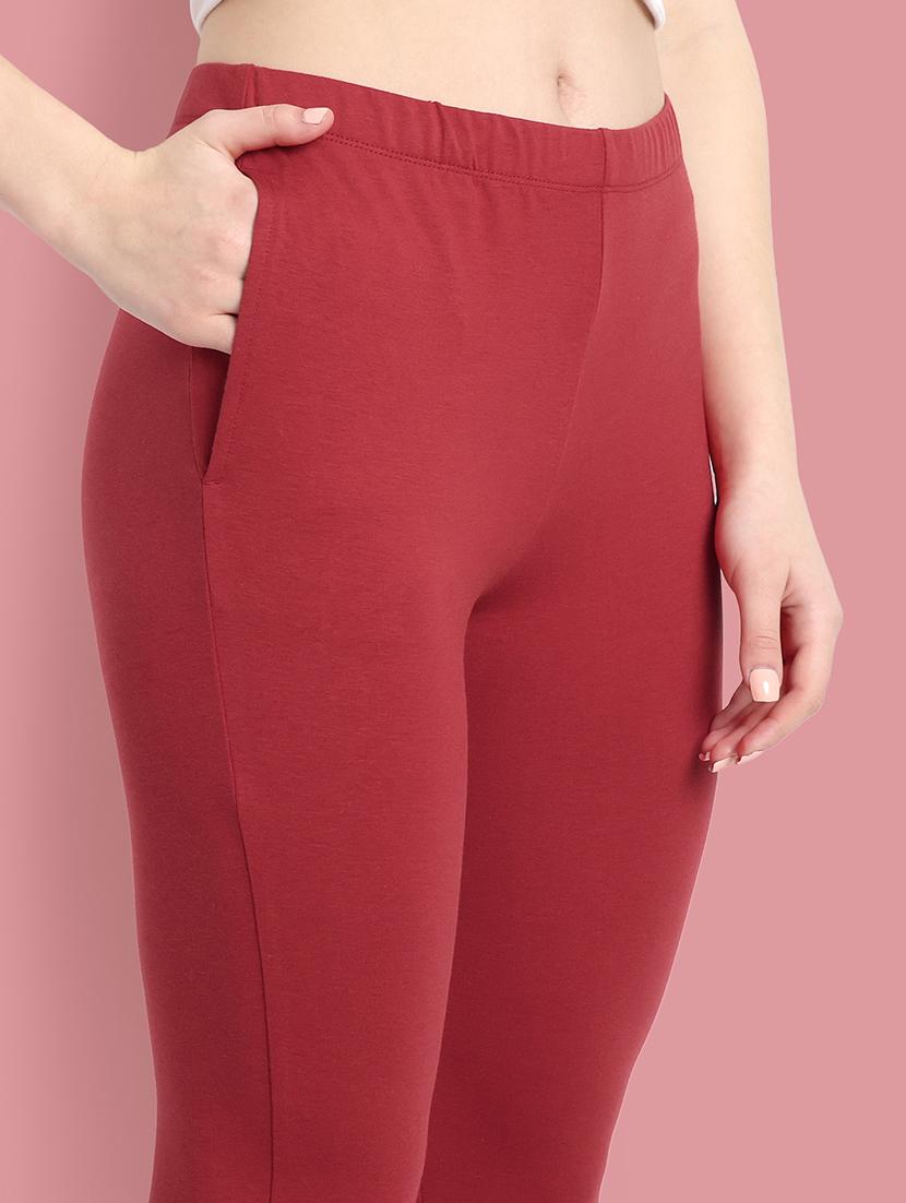 women solid ankle length leggings - 21549585 - Standard Image - 5