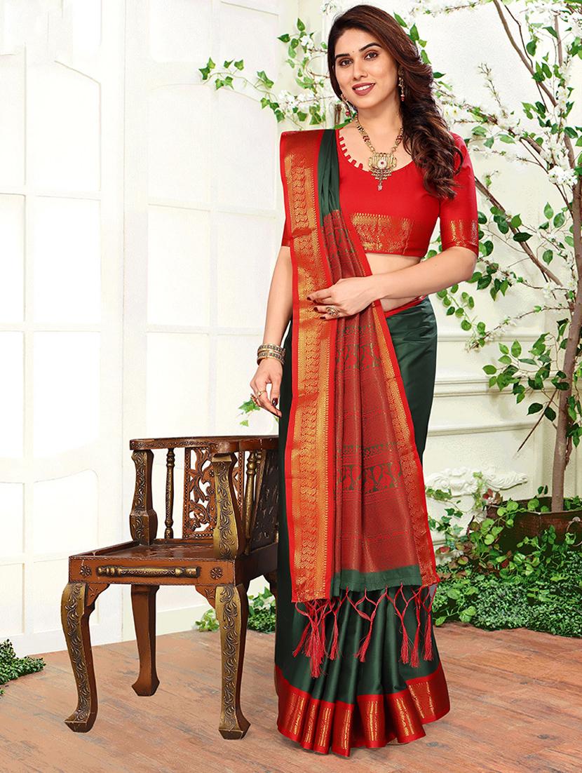 women self design kanjivaram saree