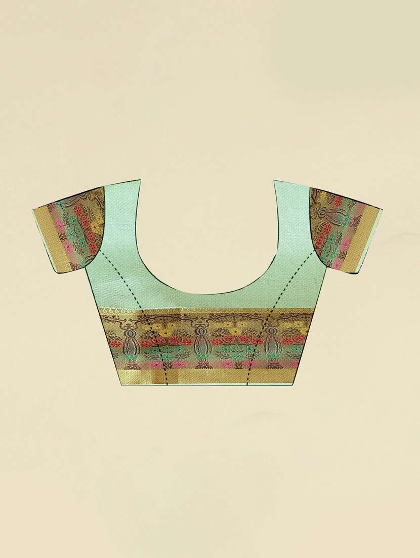 women solid zari bordered saree - 21549659 -  Standard Image - 3