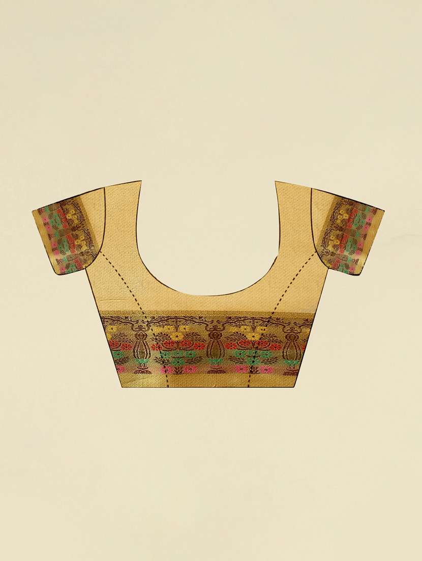 women solid zari bordered saree - 21549660 -  Standard Image - 3