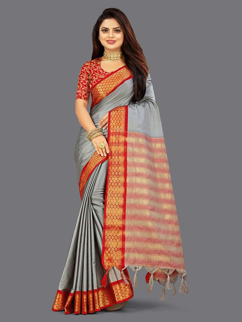 women self-designed bordered saree