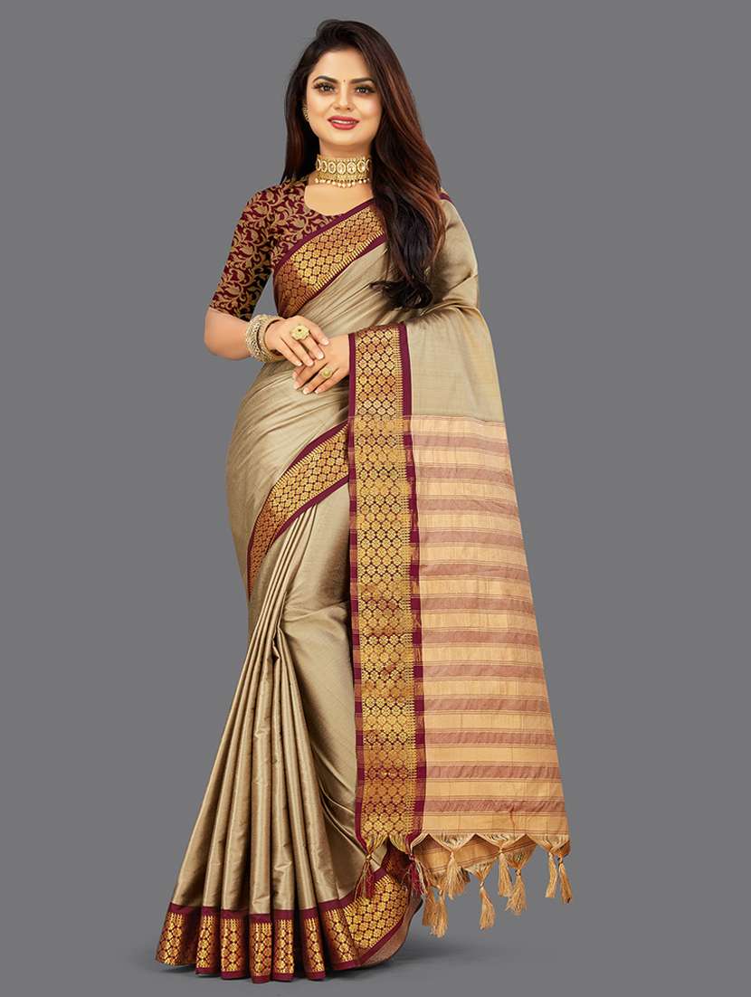women self-designed bordered saree