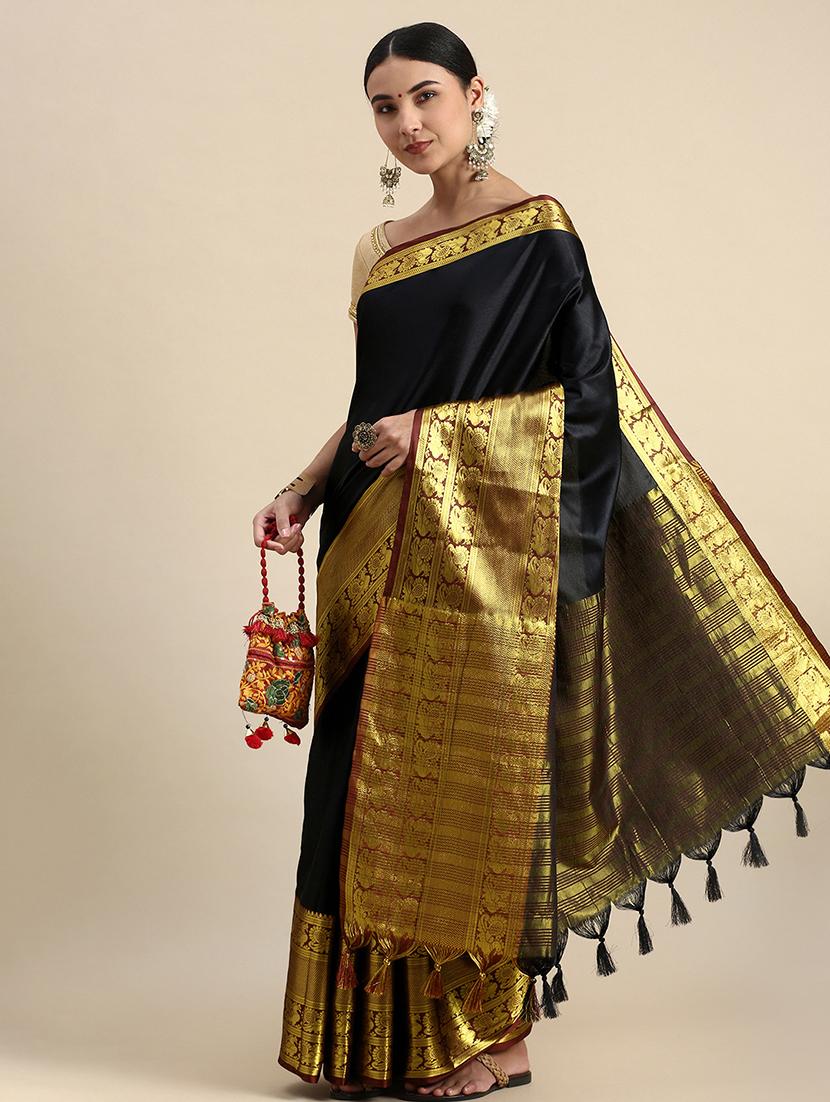 women self-designed bordered saree
