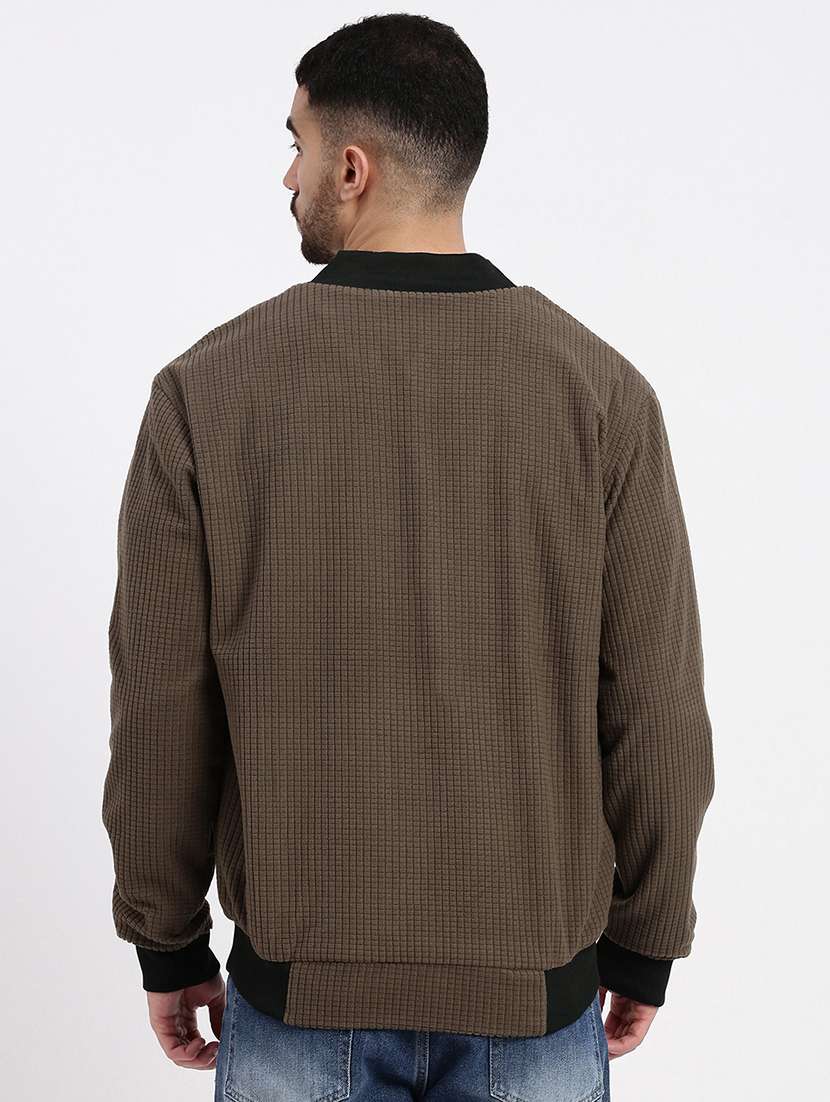 men solid henley collar casual jacket - 21550028 -  Standard Image - 3