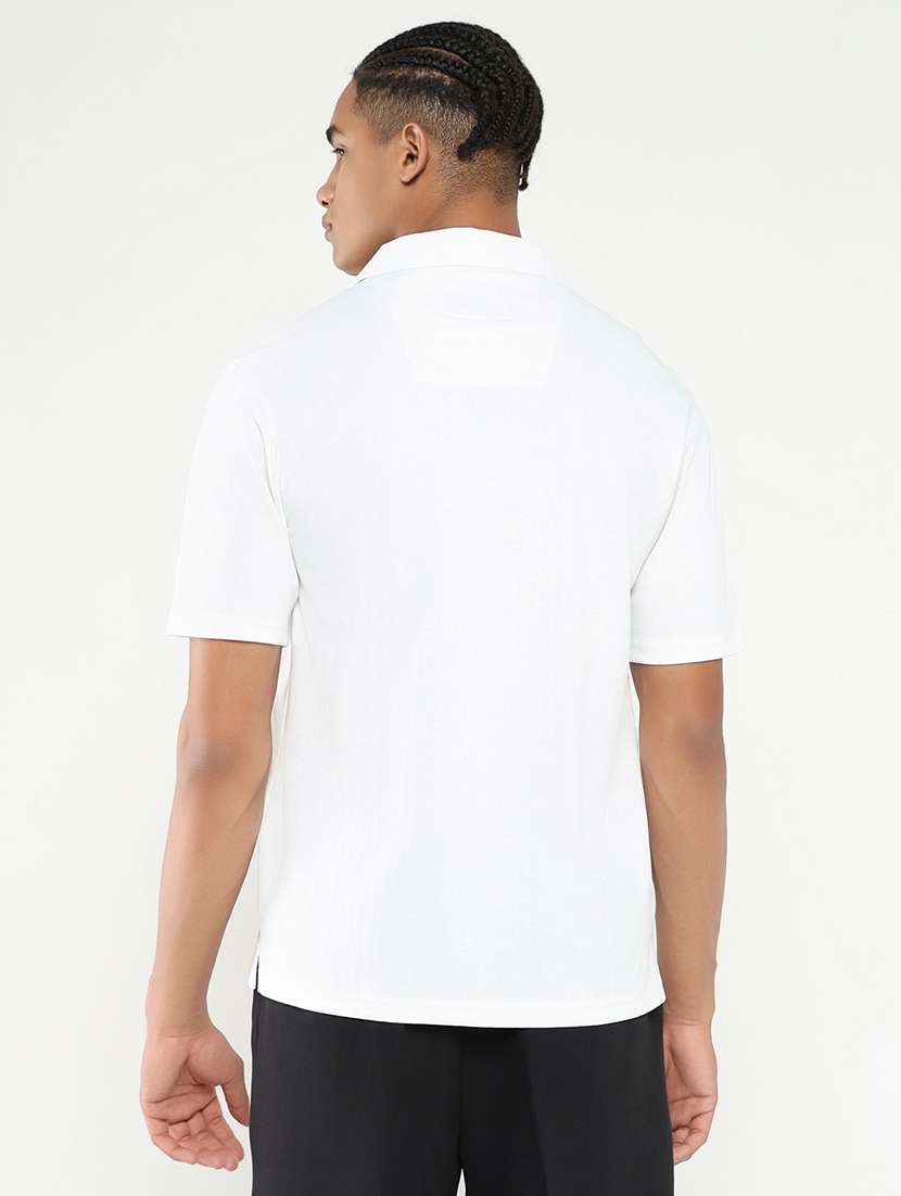 men solid short sleeve casual shirt - 21550050 -  Standard Image - 3