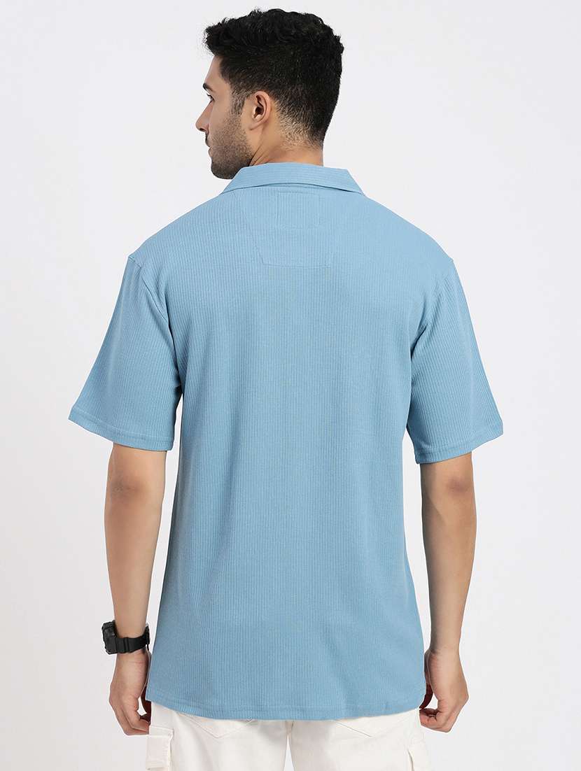 men solid short sleeve casual shirt - 21550053 -  Standard Image - 3