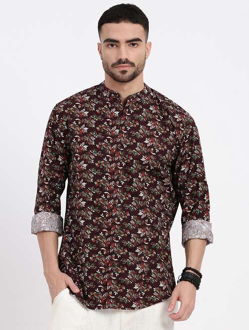 men floral long sleeve casual shirt - 21550097 -  Standard Image - 0